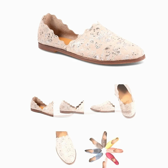 Klub Nico Georgette shoe Pewter Floral Novelty Suede. Size 9 - Picture 3 of 14